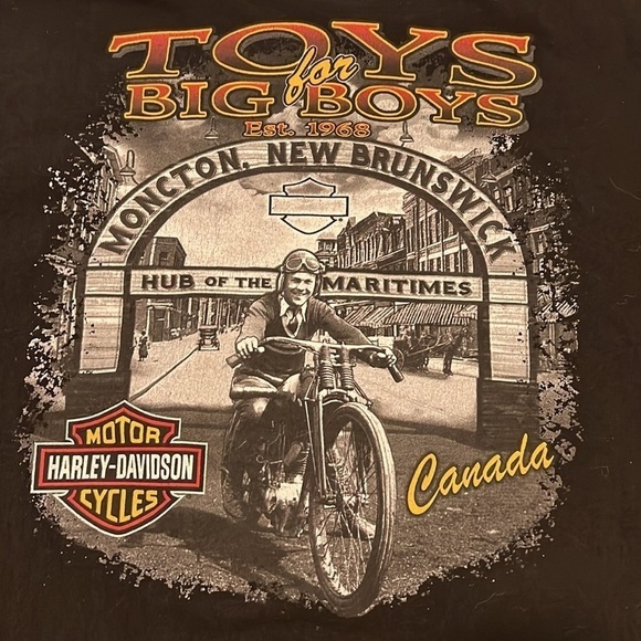 Harley Davidson Motorcycles Toys for Big Boys New Brunswick Canada T-shirt 2XL - Picture 4 of 11